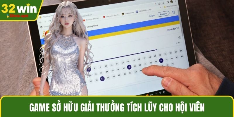 Game sở hữu giải thưởng tích lũy cho hội viên